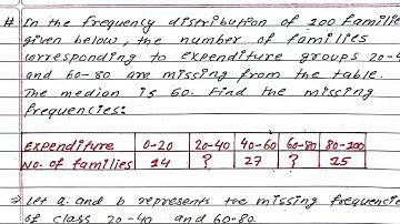 Find two missing frequency when Median value is given.