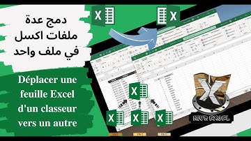 دمج عدة ملفات اكسل في ملف واحد | Nour Excel | Déplacer une feuille Excel d
