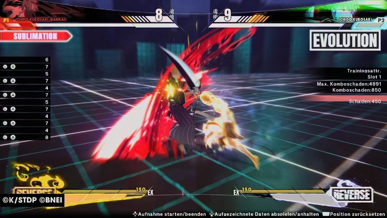 Ichigo Bankai TOD combo BLEACH Rebirth of Souls Ichigo Bankai TOD Combo