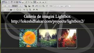 Dreamweaver - Configurarea unei galerii de imagini Lightbox 2.5.1