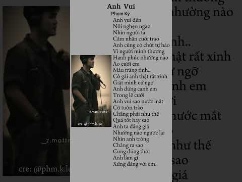 #2023 Anh vui đến nỗi… #zmattroinho #lyrics #music #tamtrang #nhactamtrang #nhachaymoingay #hatlive