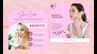 Skincare Instagram Post Templates | Skincare Social Media Posts| Beauty Templates | Canva Templates screenshot 5