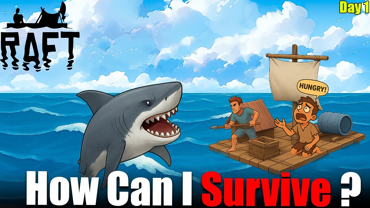 Raft | LOST IN THE OCEAN WITH A HUNGRY SHARK | CAN WE SURVIVE ?? - YouTube