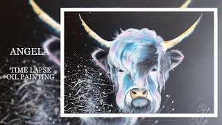 Angela: The Aberdeen Angus - Oil Painting Time Lapse | Ella-Mae Rayner