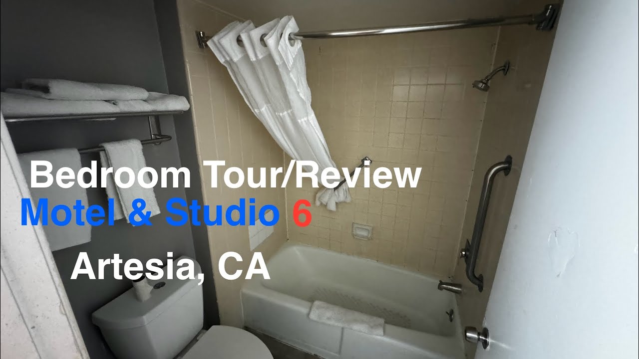 Two Double Beds Room Tour/Review Motel & Studio 6 Artesia, CA