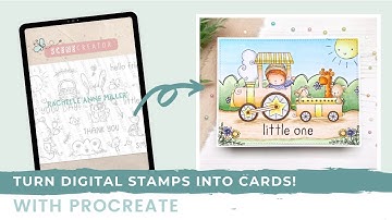 Turn Digital Stamps into Cards with Procreate