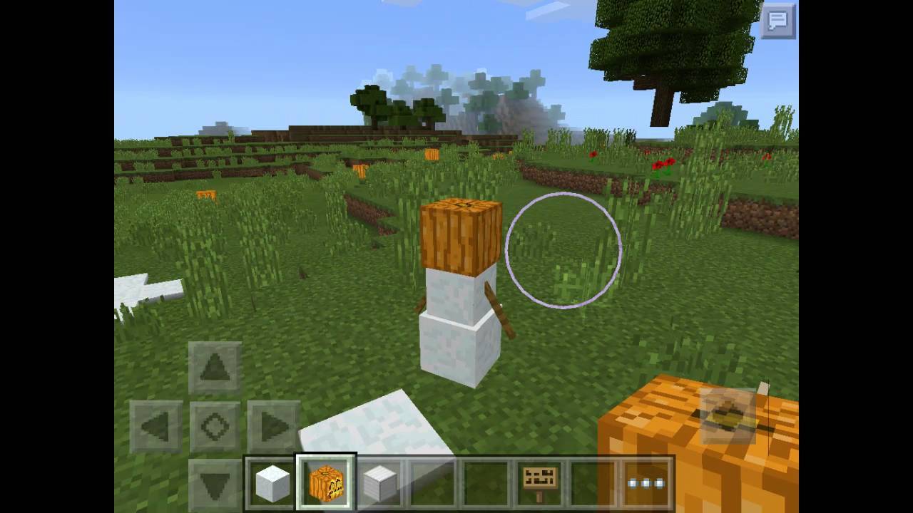 Minecraft pocket edition how to make iron golem,snowman YouTube