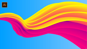 How to Create Fluid Color Abstract Background| Adobe Illustrator Tutorial|  #speedart #illustration