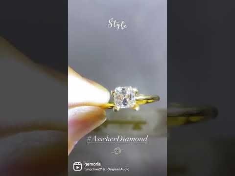 #เพชรGIA ทรง Asscher #เพชรสี่เหลี่ยม #gemoria #แหวนแต่งงาน #เพชรสี่เหลี่ยม #เพชรแฟนซี #เพชรใบเซอร์