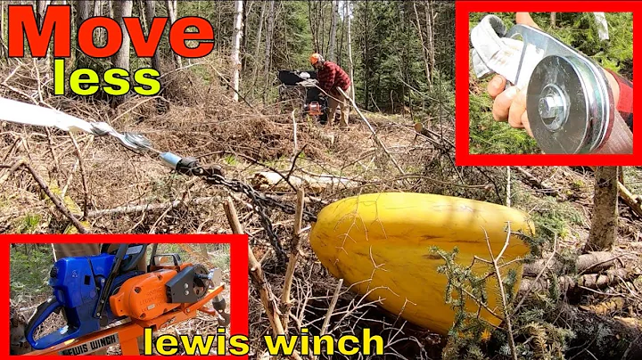 Pulling Logs Around Corners with a Corner Block (I Hope) | Lewis Chainsaw Winch in Action