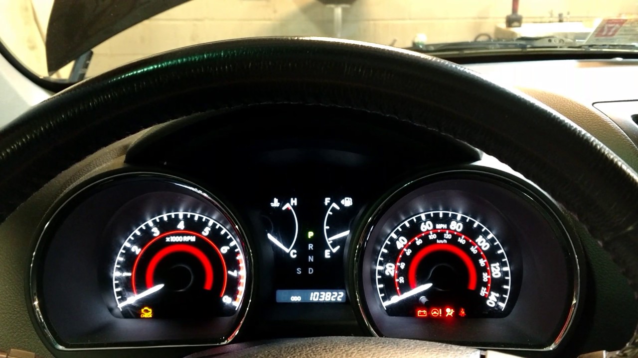 How to reset a maintenance light on a 2009 Toyota Highlander - YouTube