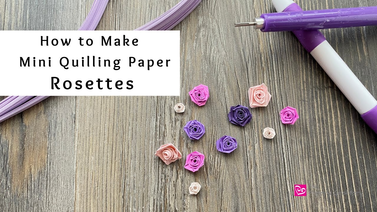 Как сделать мини-розетки из бумаги в технике квиллинг | Бумажные цветы | Квиллинг для начинающих