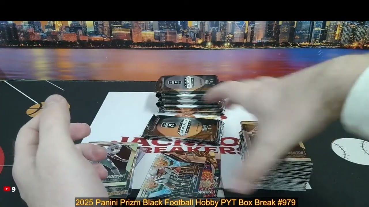 4-1-26 2025 Panini Prizm Black Football Hobby PYT Box Break #979 - 3 AUTO BREAK!