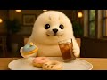 【ASMR】アザラシのアラレ君がカラフルドーナツをカフェで食べちゃうよ🦭🍩いっぱい食べるって幸せだね✨ アラレ君 #asmr #癒し #ASMR #donut #mukbang✨