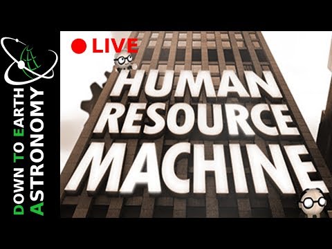 Human resource machine with Down To Earth Astronomy. gaming logo