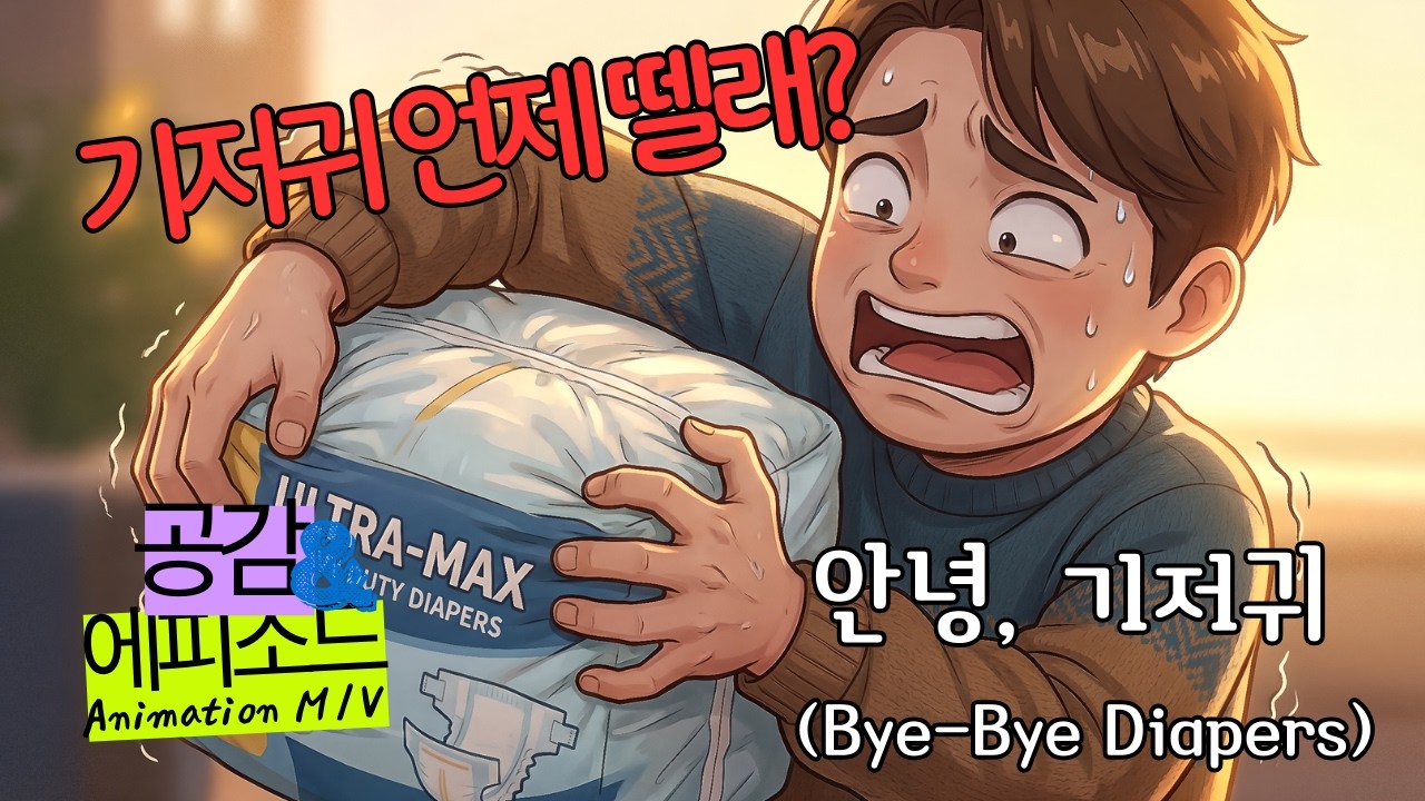 공감&에피소드｜ 안녕, 기저귀!(Bye-Bye Diapers) 엄마아빠 공감 기저귀 빠이빠이 노래｜육아 공감 ai animation video