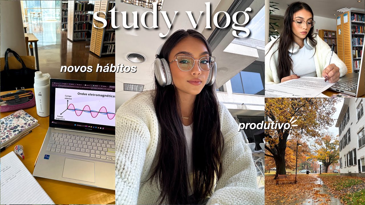 STUDY VLOG 🎧 acordando às 7AM, iniciando novos hábitos & rotina produtiva