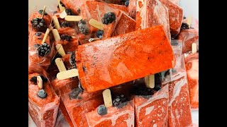 Paletas de Frutos Rojos