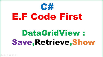 C# Entity Framework Ep.02 : DataGridView SQLServer - Save,Retrieve,Fill [Code First]