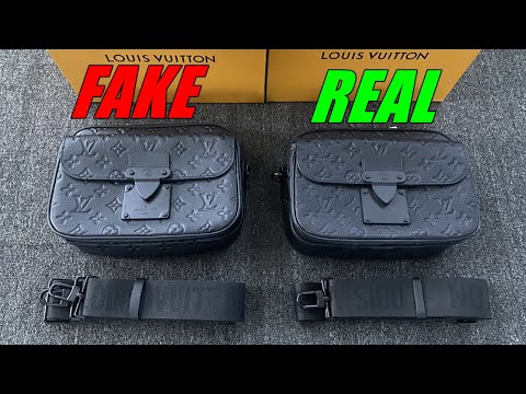 FAKE VS REAL - MENS LOUIS VUITTON TRIO MESSENGER BAG - SIDE BY SIDE  COMPARISON 