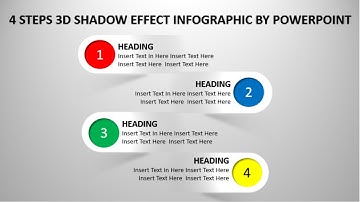 Create 4 Step 3D Shadow effect infographic-Powerpoint Presentation-Graphic Design-Website Template