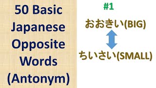 Basic Japanese Opposite words (Antonym) | Basic Japanese words | 50 top opposite words in Japanese screenshot 4