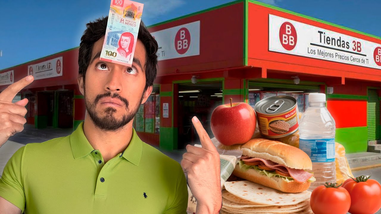 Comiendo UN DÍA con $100 en Tiendas 3B