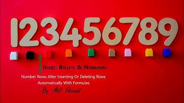 Number Rows After Inserting Or Deleting Rows Automatically With Formulas