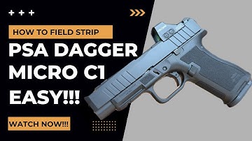 How to Disassemble and Reassemble Palmetto State Armory Dagger Micro C-1 (Field Strip)