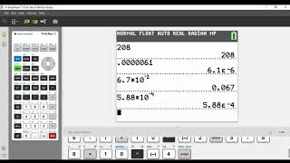 7 4 scientific notation on graphing calculator