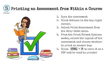 💟Printing a Schoology Assessment from Within a Course