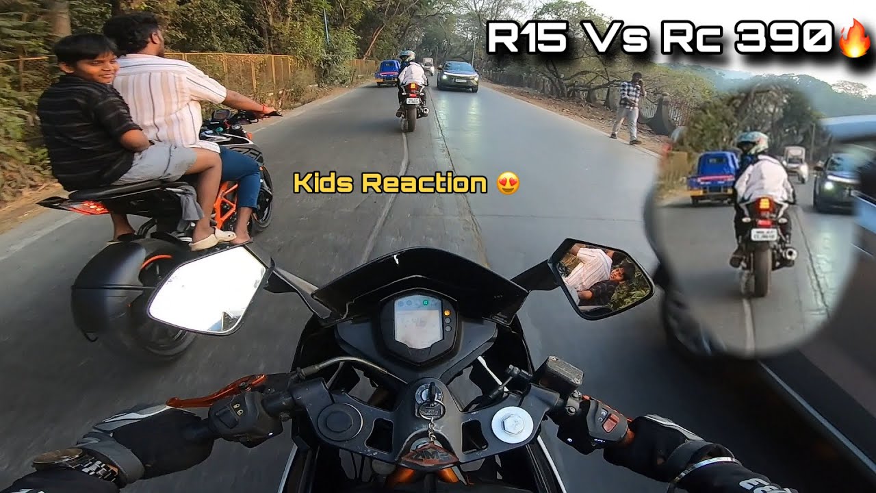 Yamaha R15 vs KTM RC 390 Street Race! 😱 Public Reaction is SHOCKING 🔥