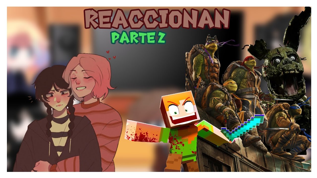 merlina y los demás reacciónan a angri Alex , tortugas ninja,springtrap