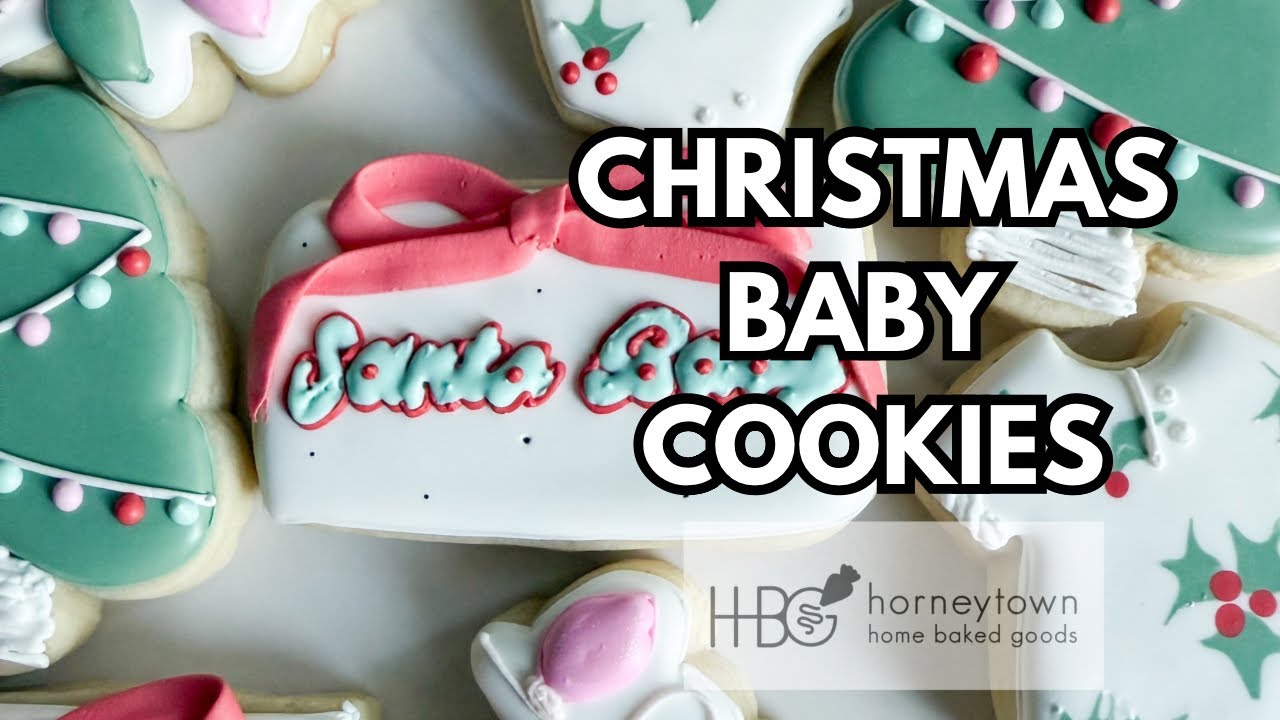Simple Christmas Baby Shower  Sugar Cookies ~ Sugar Cookie Compilation