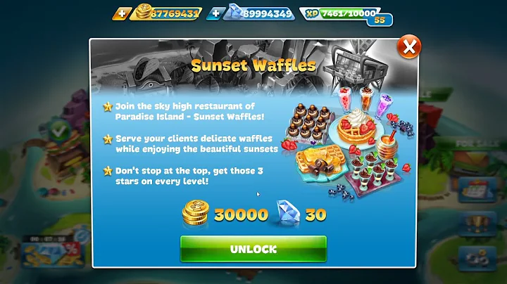 Cooking Fever-Sunset Waffles Level1-25