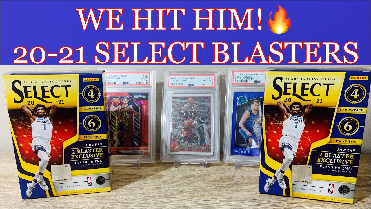 2020-21 Panini Select Basketball Retail Blaster Box Review x2 Thanks Packman! Sports card hunting!