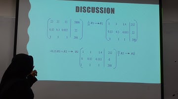 MAT263-LINEAR ALGEBRA(GAUSSIAN ELIMINATION)