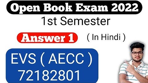 DU SOL 1st Semester EVS ( AECC ) Answer 1 2022