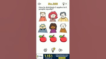 Brain Out Walkthrough Level 208 Distribute 3 Apples