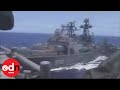 Watch the moment US and Russian battleships nearly collide in the Pacific