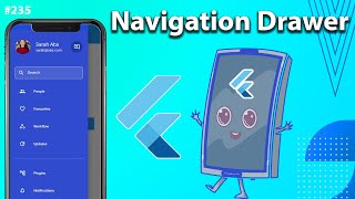 Flutter Tutorial - Sidebar Menu & Navigation Drawer With Routing screenshot 3