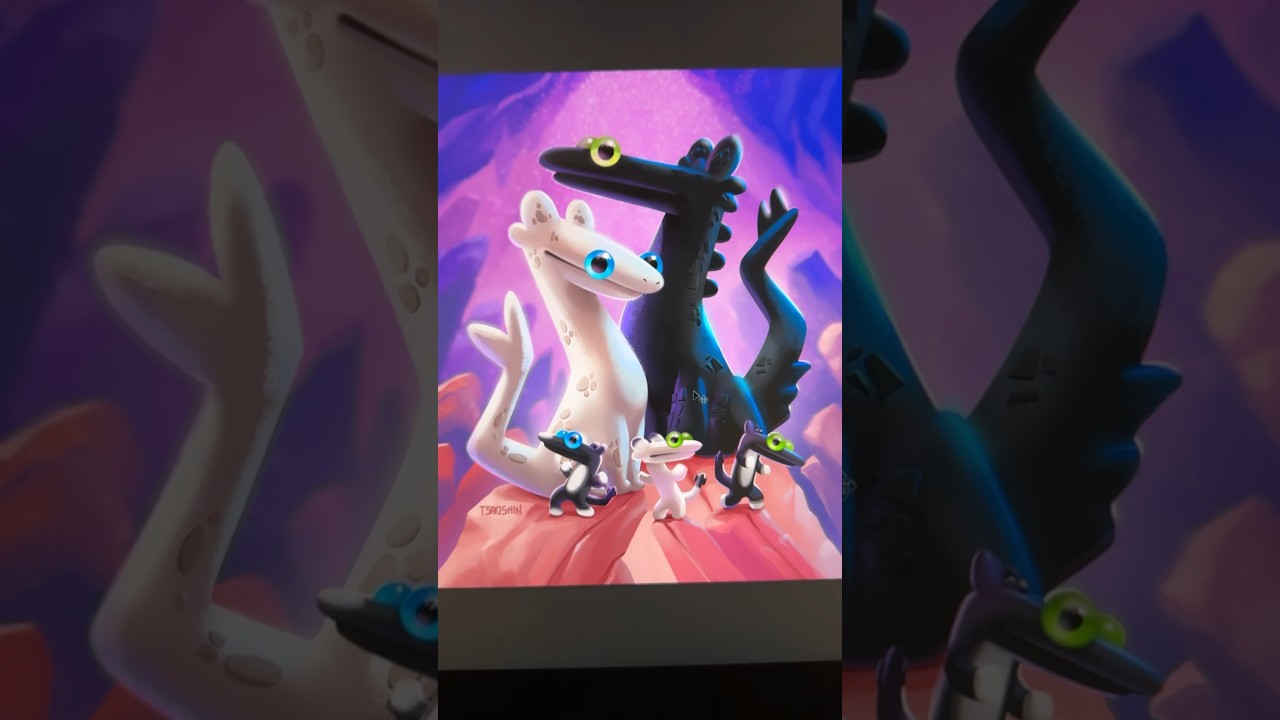 Dancing Toothless meme except it’s the whole family 