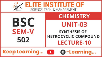 BSC SEM 5 || CHEMISTRY 502 || UNIT 03 || CHAPTER 05 || LECTURE 10