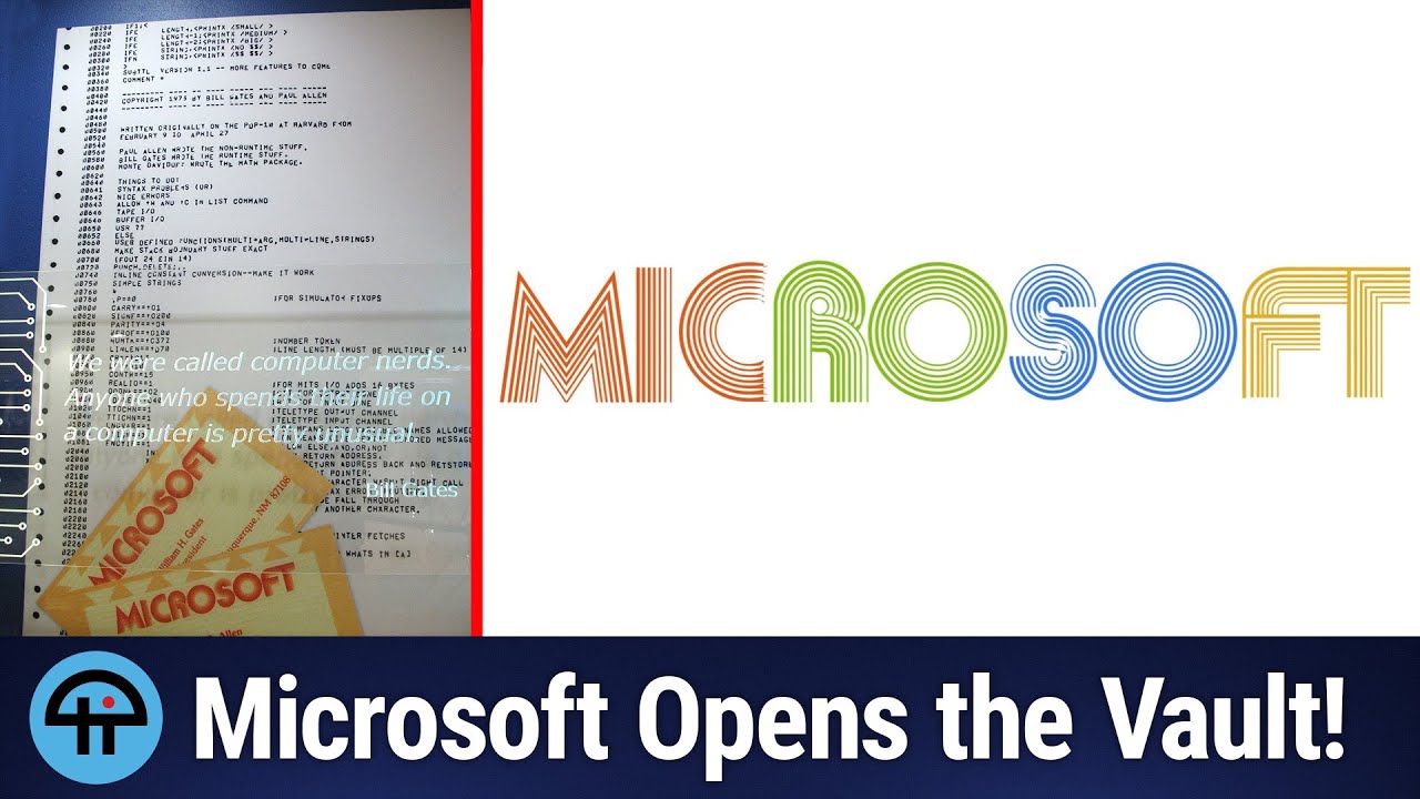 Microsoft Open-Sources a Piece of Computing History! - YouTube