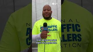 'We just want our paychecks' air traffic controllers demonstrate at Atlanta airport