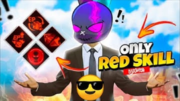 শুধু লাল রঙের স্কিল গুলো দিয়ে Cомво বানিয়ে র‍্যাংকে পুরো ম্যাচ খেলার চ্যালেঞ্জ😵 RED SKILL CHALLENGE