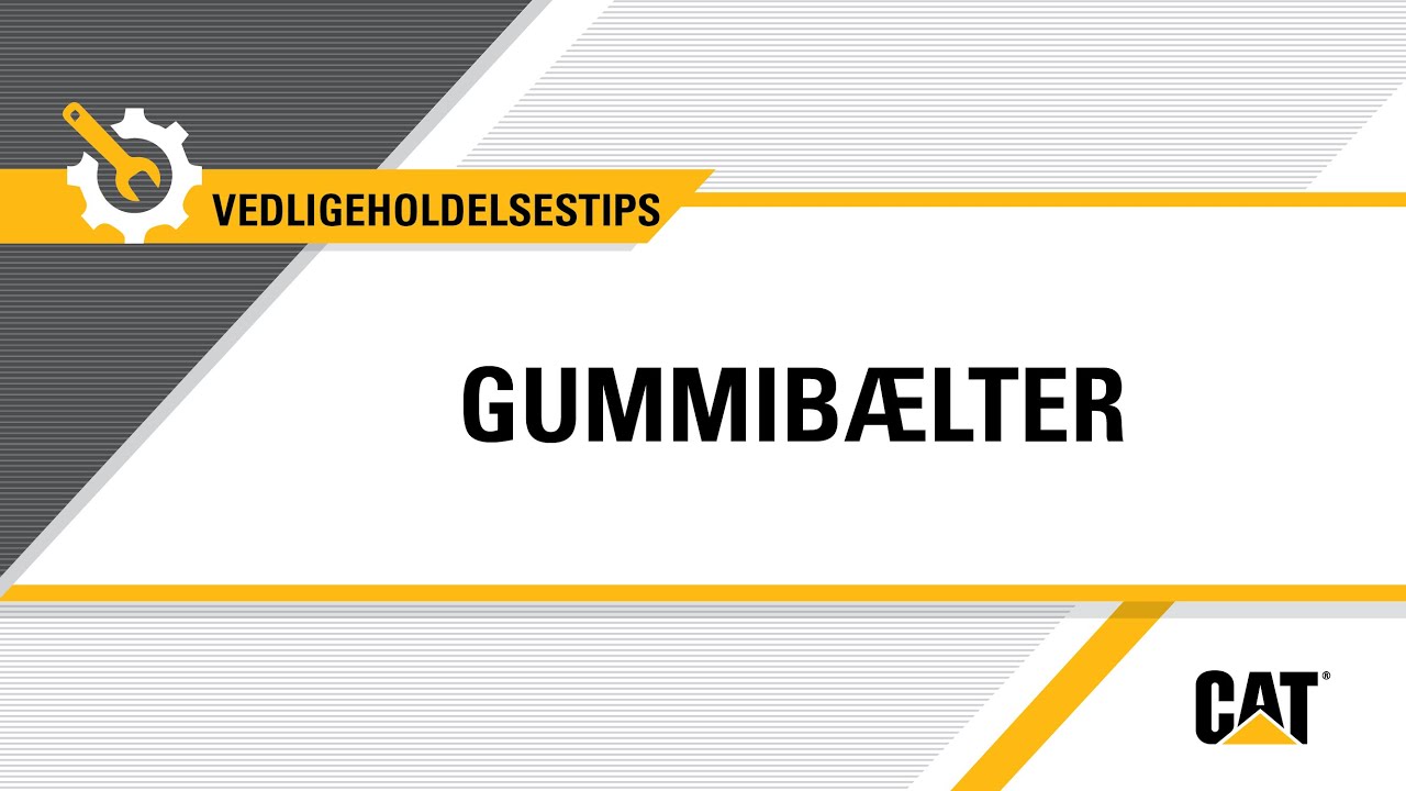 Hvornår du skal udskifte Cat® gummibælter på minilæssere