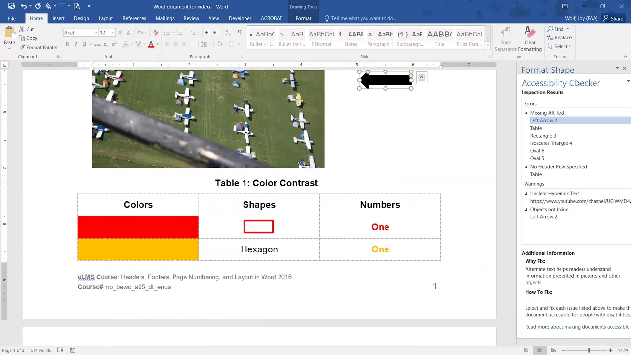 How to run an accessibility check in a Word document - YouTube