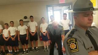 2018 - Cadets learning the Front Leaning Rest position and recovery