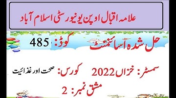 AIOU Code 485 Solved Assignment No 2 Autumn 2022 | Baloch Academy
